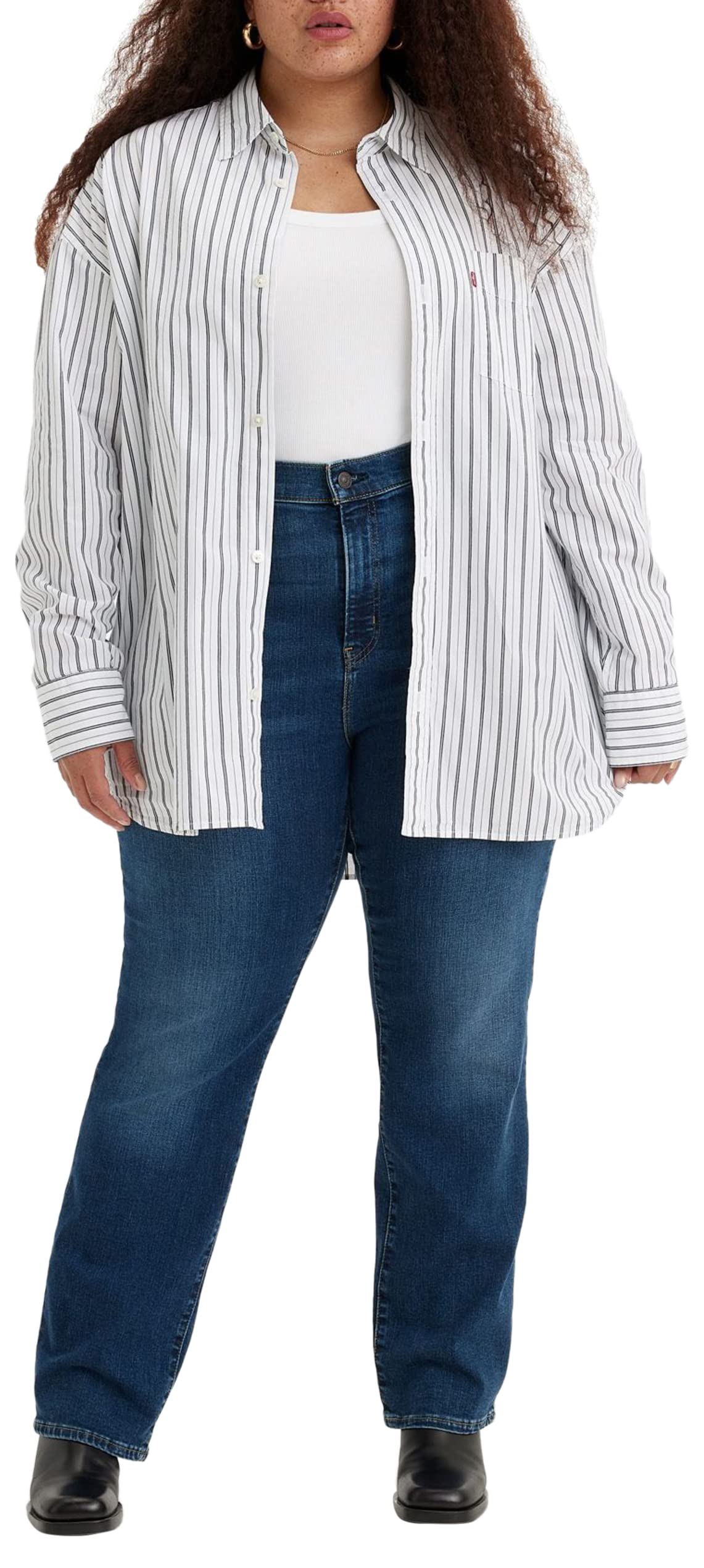 Levi's Plus Size 724 High Rise Straight Vaqueros Mujer, Blue Wave Dark Plus, 20 M
