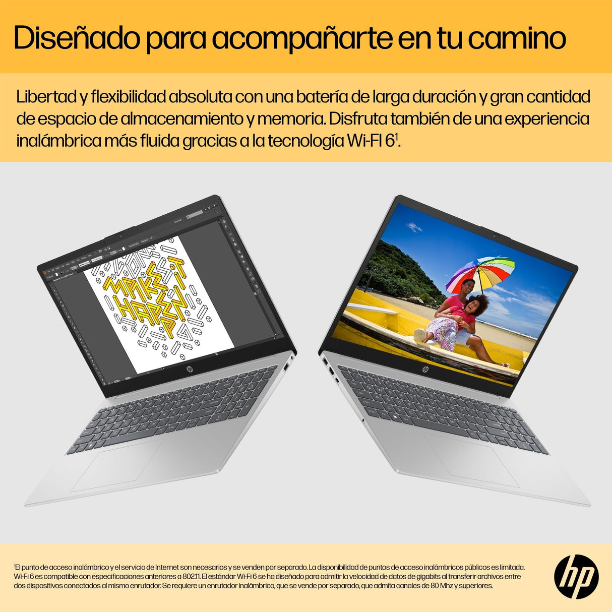 HP Ordenador portátil 15.6" FHD (AMD Ryzen 7-7730U, 16 GB RAM, 1TB SSD, AMD Radeon Graphics, Sin Sistema operativo) Plata - Teclado QWERTY Español