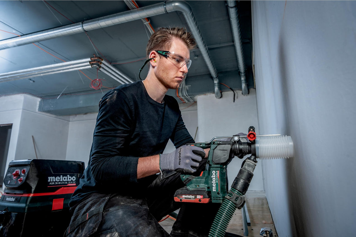 Metabo Martillo Inalámbrico BH 18 LTX BL 16 Potente y Compacto con Innovadora Tecnología de Seguridad Ideal para Perforación sin Fatiga