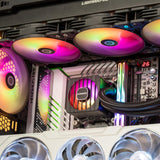 ENERMAX LIQMAXFLO 360mm Refrigeración Líquida CPU AIO - Bomba de Doble Cámara de Alto Rendimiento - ARGB VRM Ventilador - 400W+ TDP - 3x 120 PWM ARGB Silencio Ventilador - LGA 1700 y AM5/AM4 - Negro