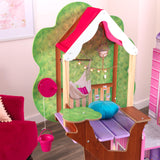 KidKraft Treehouse Retreat Casa de Muñecas de Madera con Muebles y Accesorios, Casita de Juguete con Perro, Garaje y Ascensor para muñecas de 30 cm, Juguetes niños y niñas Desde 3 años (10108)