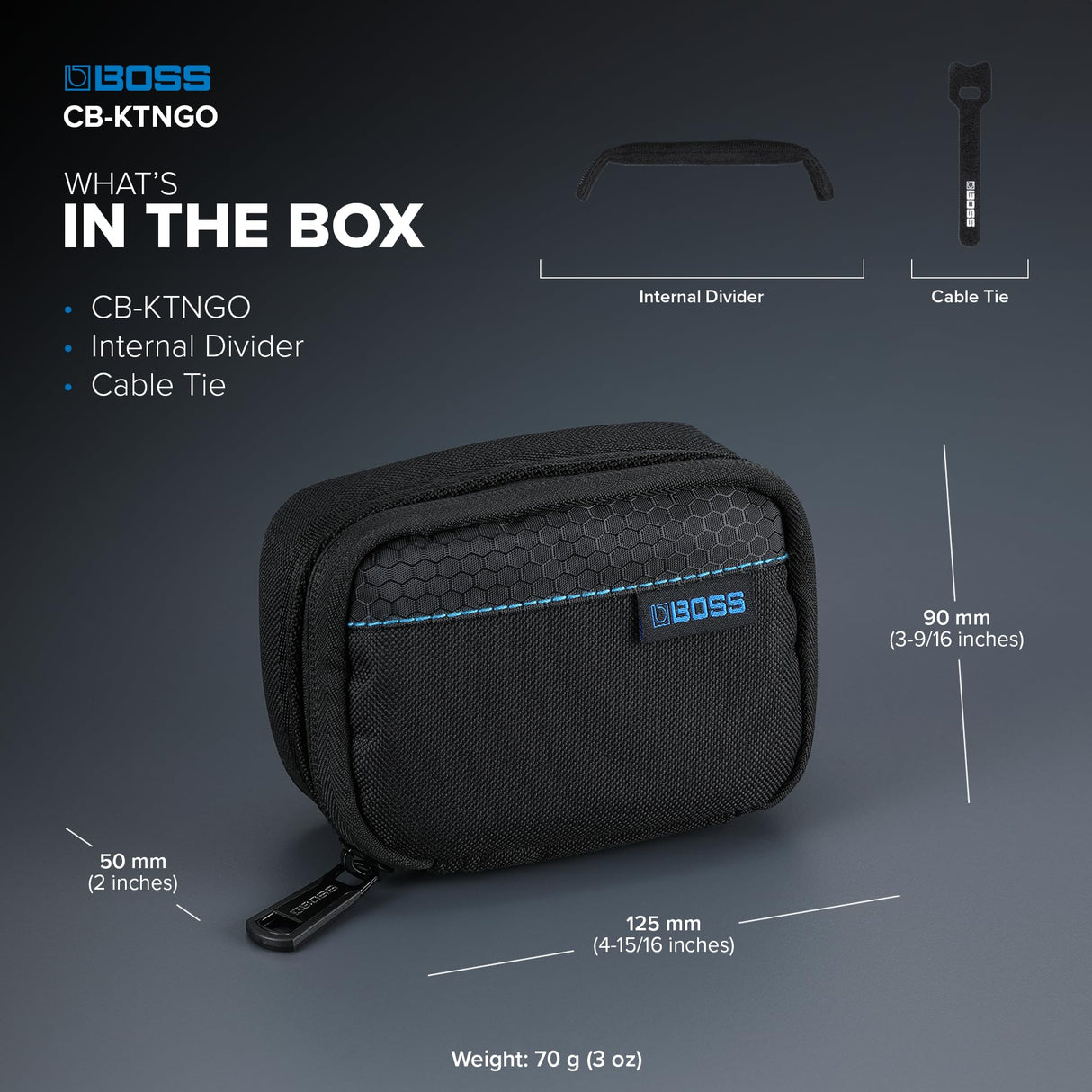 Bolsa de Transporte Boss CB-VE22 | Bolsa a Medida para Cantantes de Directo y Estudio | Apta para los Productos VE-22/VE-20 Vocal Performer, un micrófono y Accesorios | Gran Bolsillo Exterior
