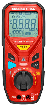 Benning IT 100 44107 - Medidor de aislamiento y resistencia (para mediciones de aislamiento/baja ohmio, máx. voltaje CC 600 V)