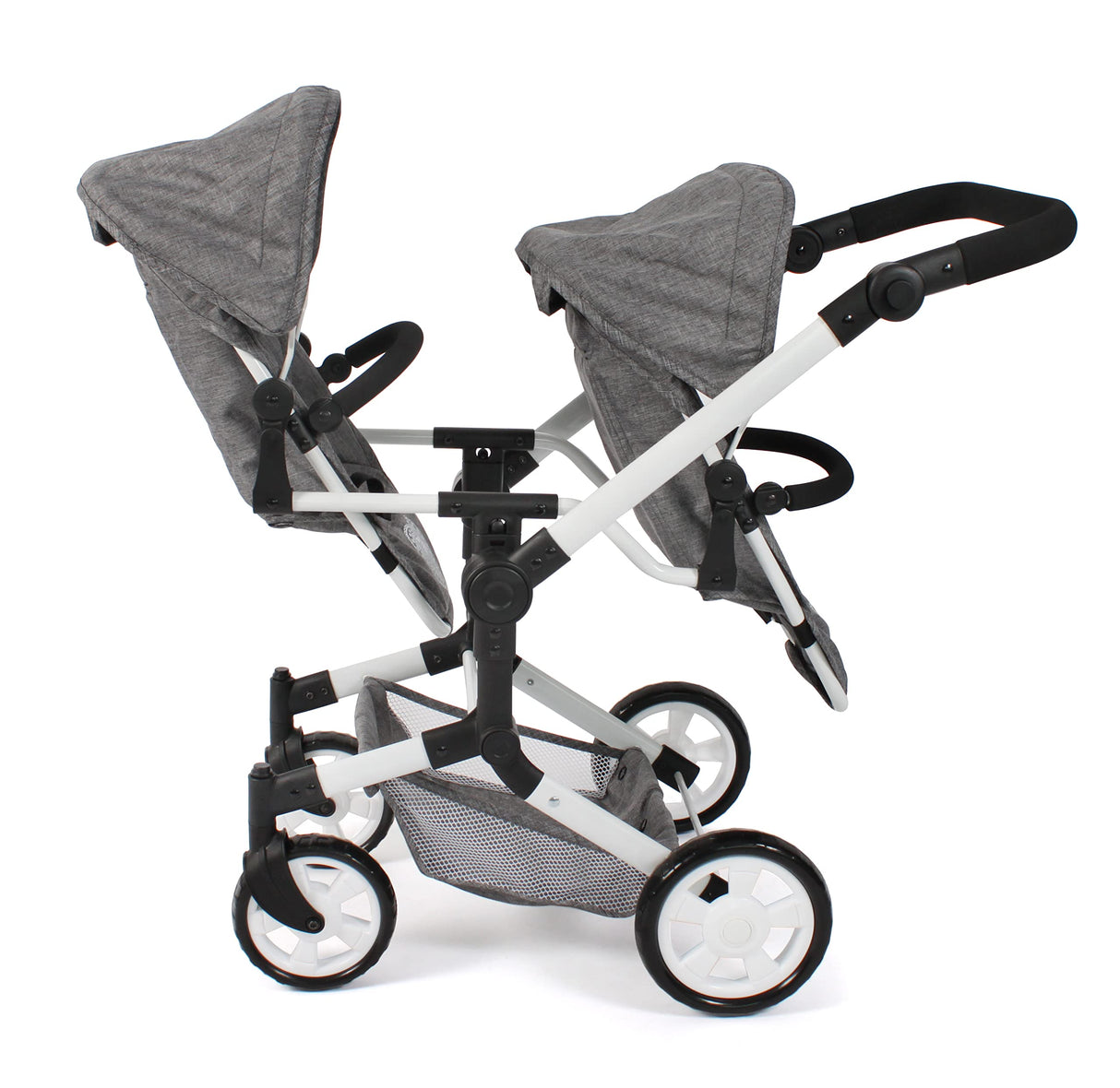 Bayer Chic 2000 - Cochecito para muñecas Linus Duo para niños de 4 a 8 años, Color Gris Vaquero, 690-76