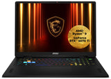 MSI Vector A18 HX Gaming Laptop de 18" QHD+ Pantalla de 240 Hz, AMD Ryzen 9 9955HX, NVIDIA GeForce RTX 5070 Ti, 32 GB DDR5, 1TB SSD, Windows 11 Home, Teclado QWERTZ, A9WHG-081
