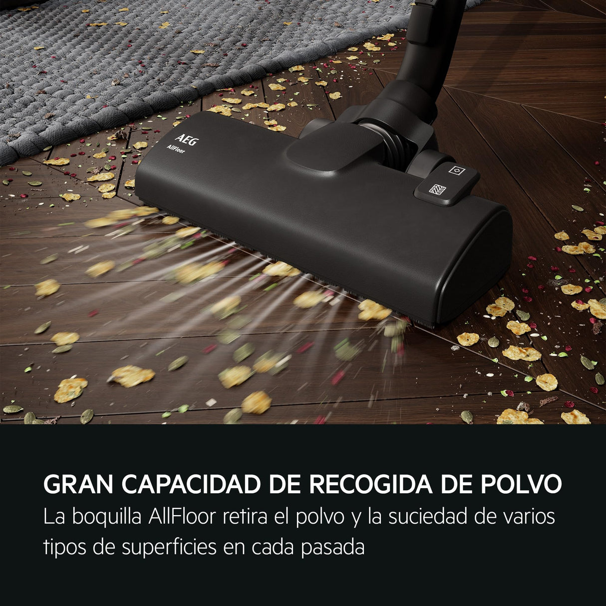 AEG AB51C1SW Aspiradora de Trineo con Bolsa, 750W de Potencia, 3,5L de Capacidad, Cable de 8,5m, 79dB de Ruido, Filtro Lavable, Cepillo Todo Suelo, Boquilla 2 en 1, Incluye 1 Bolsa, Blanco