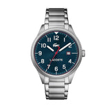 Lacoste Reloj Analógico de Cuarzo para Hombre Colección Continental con Correa de Acero Inoxidable Plateada - 2011022