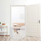 Relaxdays Barrera de Seguridad, Reja Ajustable para Perros, 1 Ud, 70x154 cm, Protector de Chimenea, MDF, Blanco, Tablero de Fibras