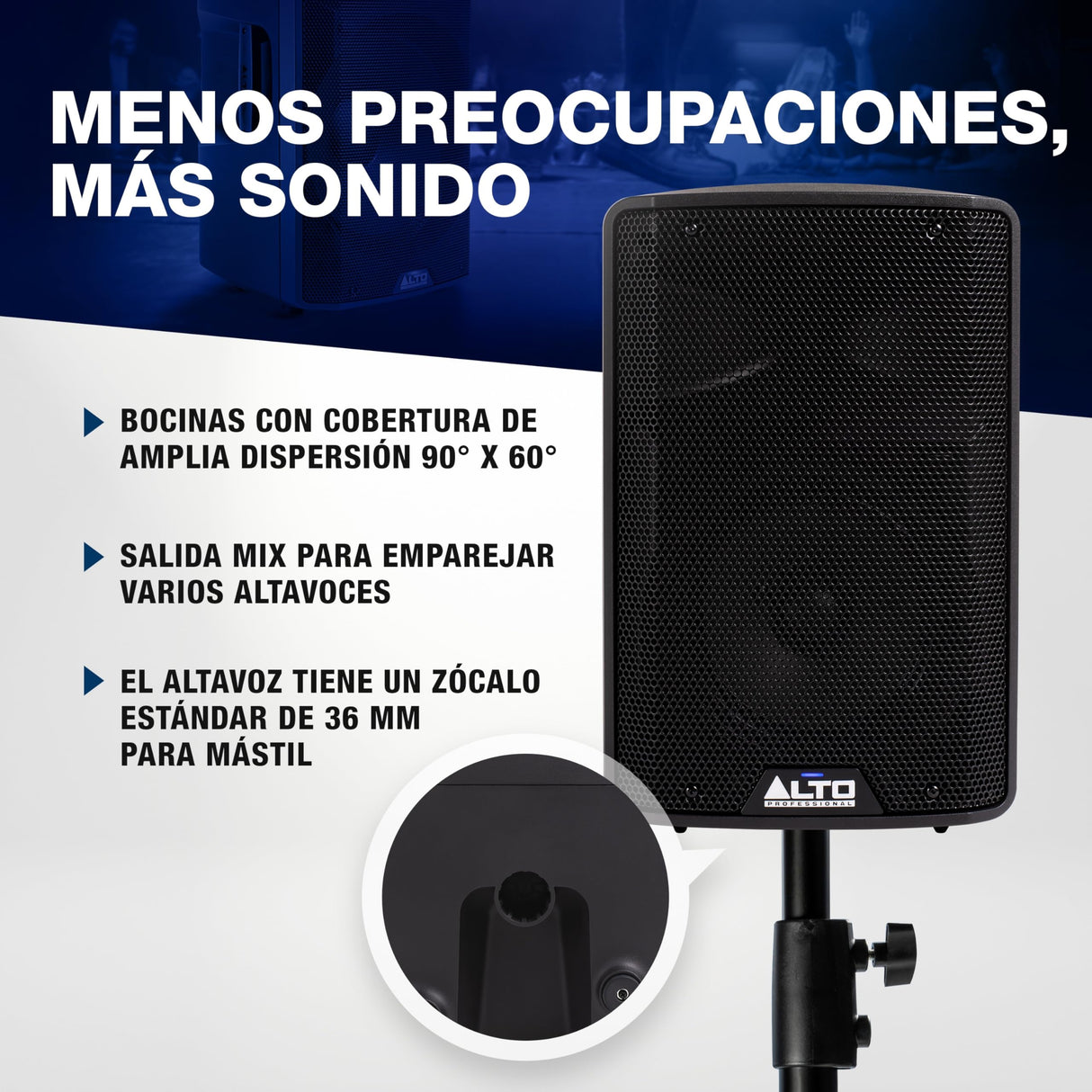 ALTO TX408 Altavoz Autoamplificado 350W 8 Pulgadas con TWS por Bluetooth, Mesa de Mezclas de 2 Canales, para Actuaciones de DJ o de Bandas y Estudios de Ensayo