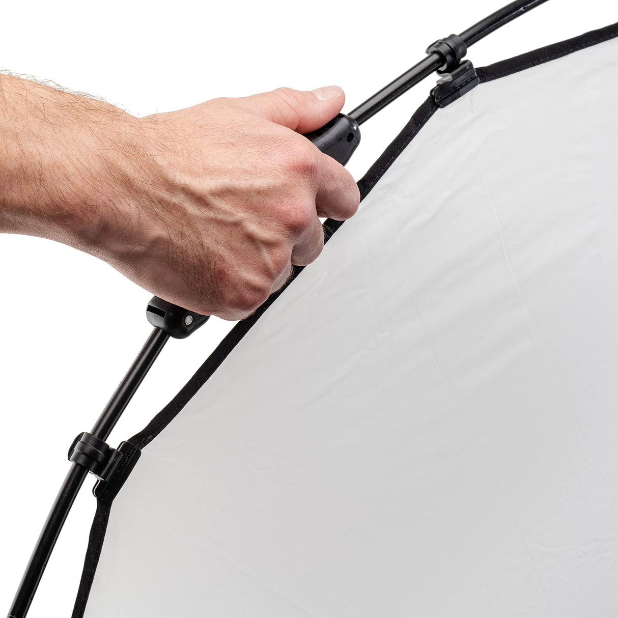 Manfrotto HaloCompact Plus Diffuser 98 cm / 38 pulg. Difusor Circular 2 Stop - Tecnología RapidExoframe, Bastidor de Aluminio Colapsable - LL LR3333, Plata/Blanco