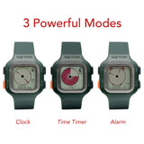 TIME TIMER Reloj — Temporizador de Cuenta Regresiva analógico y Digital Visual de 12 o 24h - para productividad, Aprendizaje, exámenes y Seguimiento de Ejercicios (Verde secuoya, Grande)
