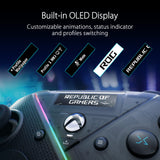 ASUS ROG Raikiri PRO - Mando con licencia oficial Xbox, pantalla OLED, conectividad triple, botones configurables, 4 botones traseros, joystick ajustable, ESS DAC, compatible con PC, Xbox y ROG Ally