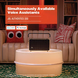 JBL Authentics 300, altavoz inteligente portátil, con tecnología Bluetooth, Wi-Fi integrado y asistente de voz, negro, Enchufe EU (tipo C)