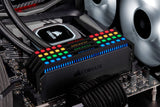 Corsair Dominator Platinum RGB 128GB (4x32GB) DDR4 3600MHz C18 Memoria de Sobremesa (12 Direccionables CAPELLIX RGB LED, Refrigeración DHX patentada, Tiempos de Respuesta Ajustados) Negro