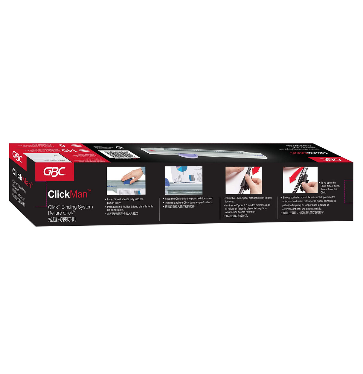 Rexel GBC CA610000 - Encuadernadora Clickman, Gris/Blanco