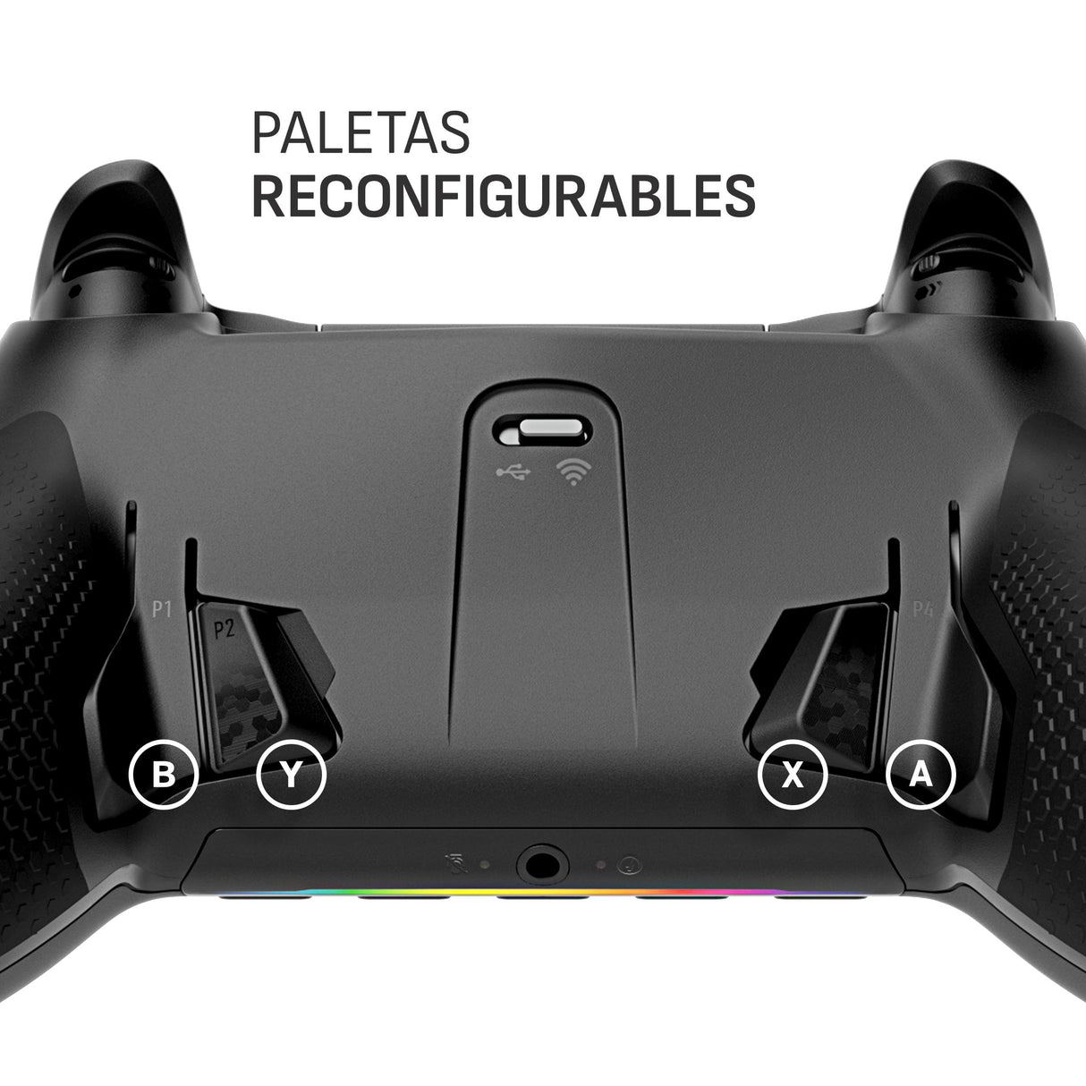 SCUF ENVISION PRO Wireless V1 (2023) Controlador para Juegos de PC - Cinco Teclas G Reasignables - Paletas Traseras Reasignables - Disparadores Instantáneos - Compatible con iCUE - Gris Metalizado