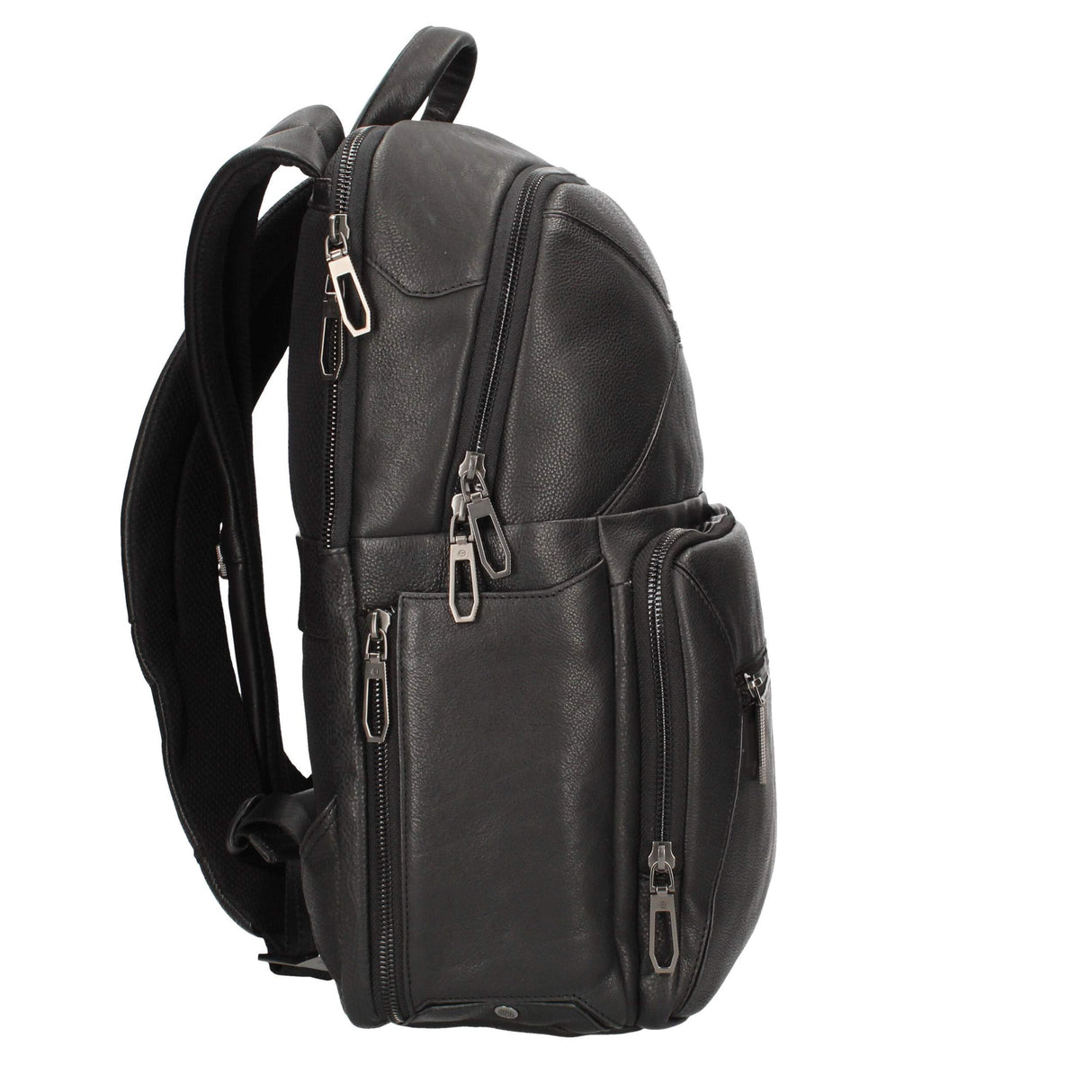 PIQUADRO Rhino Mochila Cuero 39 cm Compartimento para portátil, Negro, Talla única, Diseño moderno.