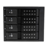StarTech.com Rack Móvil Backplane de 4 Bahías de Intercambio en Caliente, Rack Móvil Hot Swap sin Bandeja para Unidades de DD SSD de 3,5in SAS II/SATA III, 6 Gbps (HSB4SATSASBA)