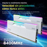 KLEVV CRAS V DDR5 RGB 48GB (2X 24GB) 8000MT/s CL38 Memoria RAM Gaming Kit XMP 3.0 Alto Rendimiento Overclocking 38-48-48-128– Juega más rápido con un CL38 ultrabajo