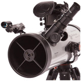 Celestron 22453 StarSense Explore LT127AZ Telescopio Reflector newtoniano con tecnología para Smartphone - con 2 oculares, 2 Lentes de Barlow, Acoplamiento para teléfono y trípode Ajustable, Plateado