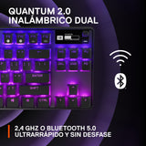SteelSeries Apex Pro TKL Wireless - Teclado gaming HyperMagnetic inalámbrico – El más rápido del mundo – Accionamiento ajustable – Teclas PBT – Bluetooth – 2,4GHz – USB-C – Teclado americano (QWERTY)