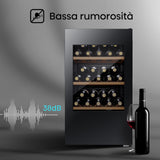 Hisense RW12D4NWG0 - Vinoteca 93 Litros G-Class 30 botellas, Puerta Reversible,Total No Frost [Clase de eficiencia energética G]