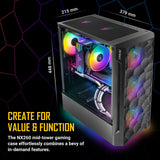 ANTEC Caja Gaming Nx260 ATX 2 X usb2.0 1 X us3.0 Sin Fuente, Negro, Argb