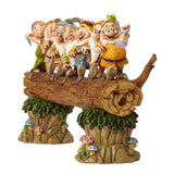 Disney Traditions, Figura de los 7 enanitos de "Blancanieves" yendo a trabajar, para coleccionar, Enesco, 35.6 x 8.9 x 21 cm, Multicolor