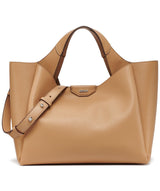 DKNY Willa Satchel, 100% Poliuretano Mujeres, Capuchino, Large