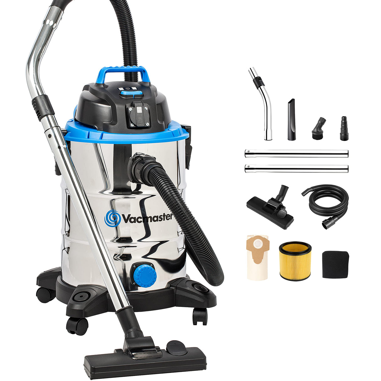 Vacmaster Vacuum Cleaner Limpiador al vacío, Acero Inoxidable, 1500W x 30L