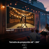 Hisense M2SE Pro - Mini Proyector Laser Trichroma UHD 4K Smart TV, 65 a 200 Pulgadas, 1150 Lumen, Dolby Vision, Audio 2x10W, Zoom Óptico, Autoenfoque, Protección Ocular, Auto-Corrección Trapezoidal