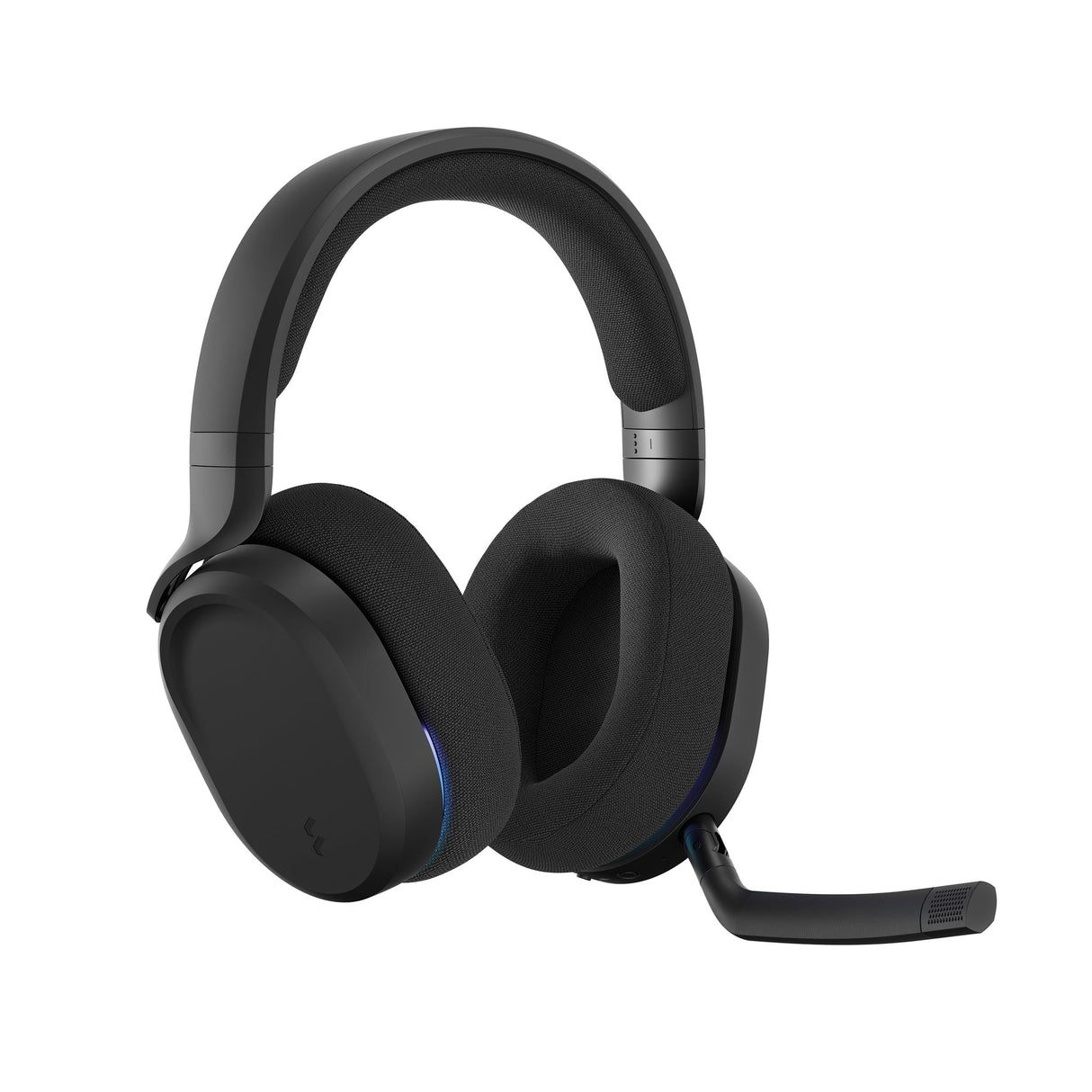 Fractal Design Scape Dark - Auriculares inalámbricos para Gaming en PC - Micrófono Giratorio con Mute y antirruido - hasta 40 Horas de autonomía - Iluminación Ambiental configurable - Negro