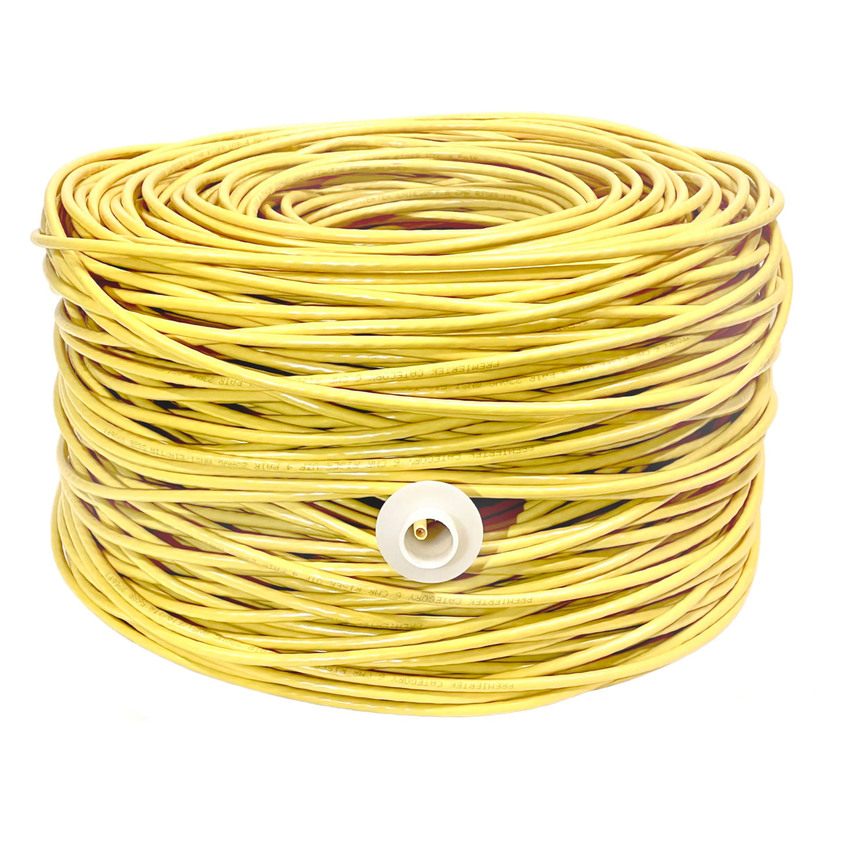 Premiertek - Cable de Red Ethernet LAN, 4 Pares, CAT6-CCA-1KFT-Y, 4 Pares, Cat6 23AWG UTP, Color Amarillo