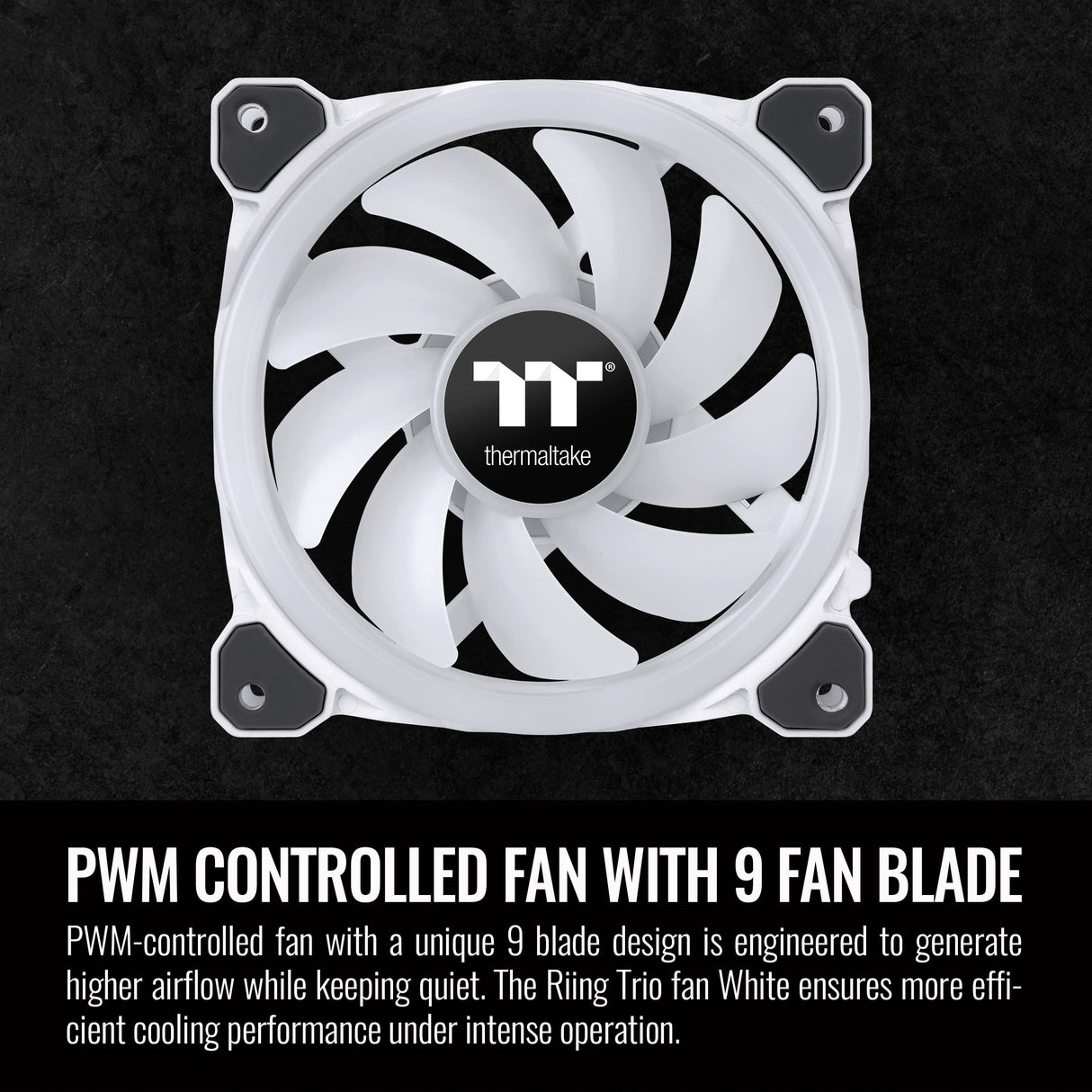 Thermaltake Riing Trio 12 RGB White TT Premium Edition - Paquete de 3, 120 mm, 3 anillos LED independientes de 16.8 millones de colores, con 30 LED direccionables, ventilador de caja/radiador,