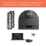 Neato D9 Smart Robot Vacuum Cleaner - D-Design, HEPA Filter, Laser Map Navigation - App Control - 200 Minutes Duration, Auto Recharge and Reset - Black