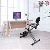 Ultrasport Bicicleta estática para Mayores Seniors Recumbent Hometrainer, 60% Acero 30% PP 10% PS, Negro/Gris, Extra cómodo