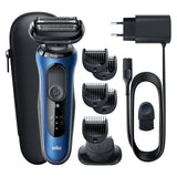 Braun Series 6 61-B1500s - Afeitadora eléctrica para hombre, con accesorio EasyClick, afeitadora eléctrica y recortadora de barba, SensoFlex, Wet&Dry, recargable e inalámbrica