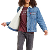 Levi's Type 3 Sherpa Trucker Chaqueta, Fable, L Hombre