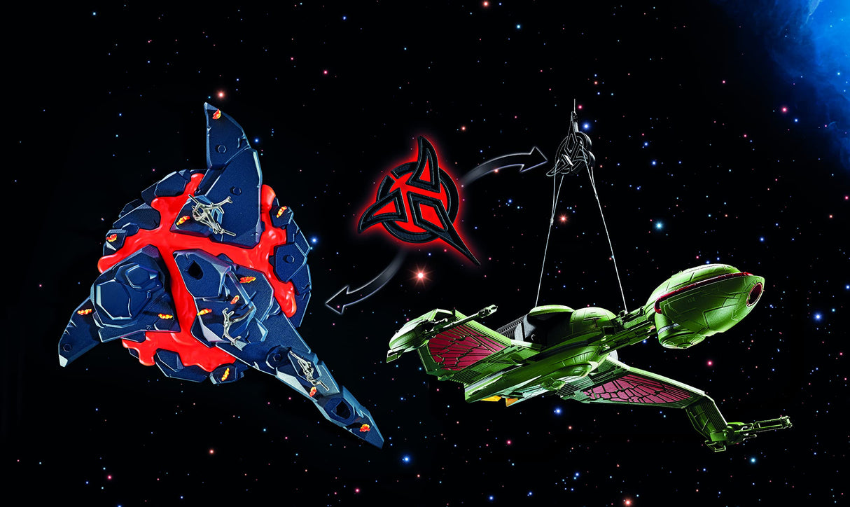 PLAYMOBIL 71089 Star Trek - Klingon Bird-of-Prey, Nave klingon con Efectos de Luz, Sonidos Originales y Figuras Coleccionables, Para Fans de Star Trek y Niños a partir de 10 Años
