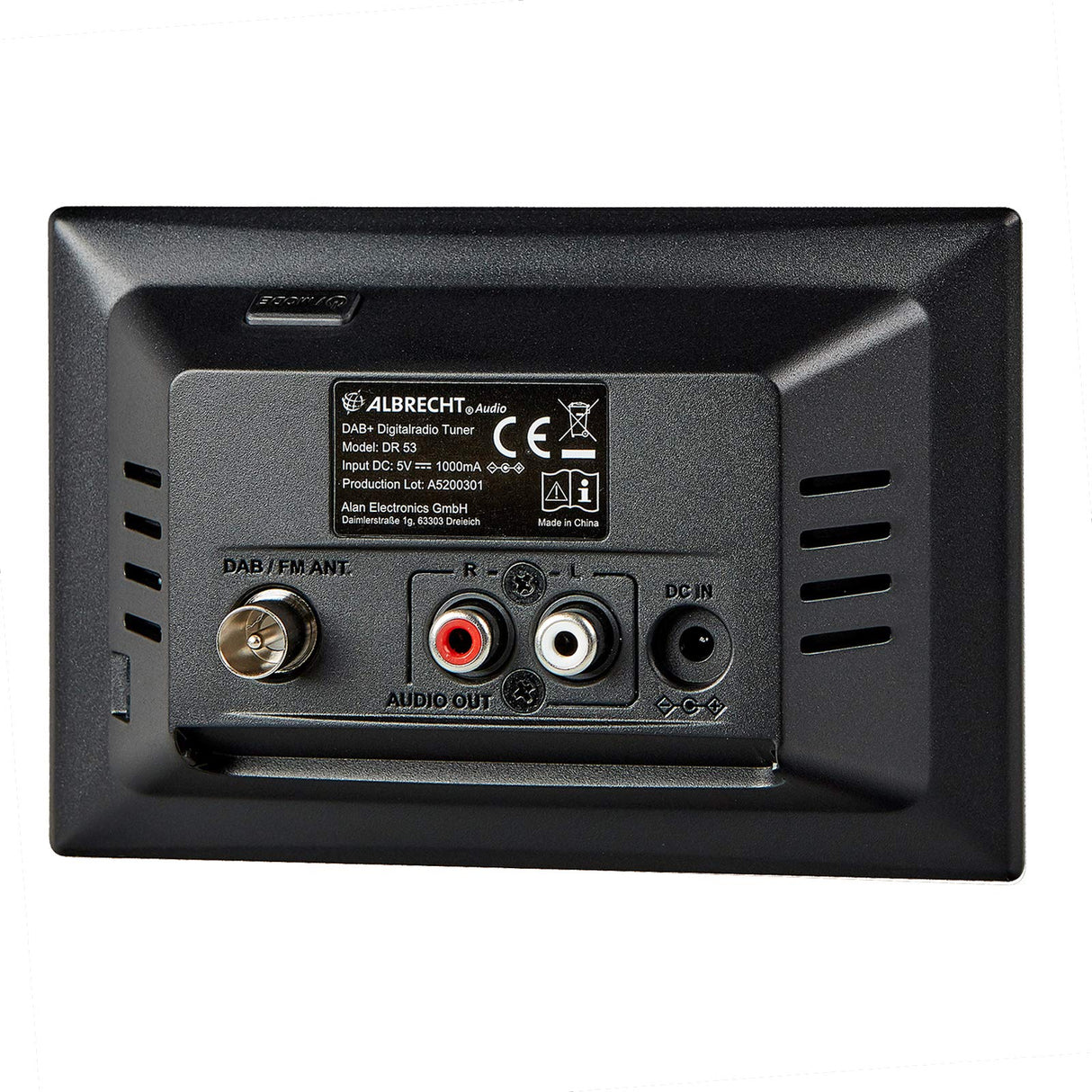Albrecht DR53, Dab+/FM sintonizador de Radio Digital, 27251, con Pantalla a Color de 4 Pulgadas para conectar al Sistema estéreo, Incluye Mando a Distancia