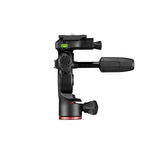 Manfrotto Befree 3-Way Live Head- Cabezal de 3 Vías para Trípodes, Cabezal de Aluminio Fluido para Cámaras y Videocámaras de hasta 6 kg, Ultracompacto - Para Creación de Contenidos, Fotos y Videos