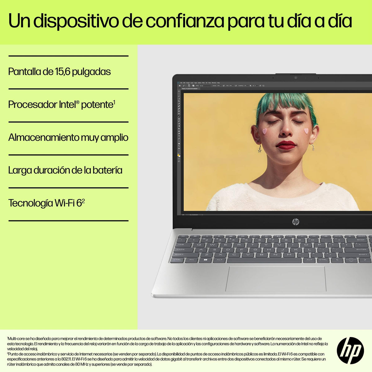 HP 15-fd2012ns - Ordenador portátil de 15.6" FHD (Intel Ultra 7-255U, 32GB RAM, 1TB SSD, Intel Iris Xe Graphics, Sin Sistema operativo) Plata y Azul - Teclado QWERTY Español