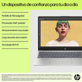 HP 15-fd2012ns - Ordenador portátil de 15.6" FHD (Intel Ultra 7-255U, 32GB RAM, 1TB SSD, Intel Iris Xe Graphics, Sin Sistema operativo) Plata y Azul - Teclado QWERTY Español