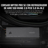 Corsair MP700 Pro SE con Refrigerador de Aire 4 TB PCIe 5.0 x4 NVMe 2.0 M.2 SSD – M.2 2280 – hasta 14.000 MB/s de Lectura Secuencial – 3D TLC NAND de Alta Densidad – Negro