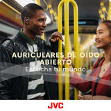 JVC Auriculares Inalámbricos Bluetooth | 26h de Batería y Carga Rápida | Oido Abierto | Ligeros y Resistentes a Salpicaduras | Ideales para el Deporte y Control Táctil - HA-NP40T (Verde)