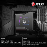 MSI MEG CORELIQUID S280 Refrigeración Líquida AIO CPU - Pantalla IPS 2,4", Bomba Asetek 7ma Gen, Fan VRM, 2 Fans Silent Gale P14, Tubos Anti-Evaporación, MSI Center Personalizable - Admite AMD e Intel