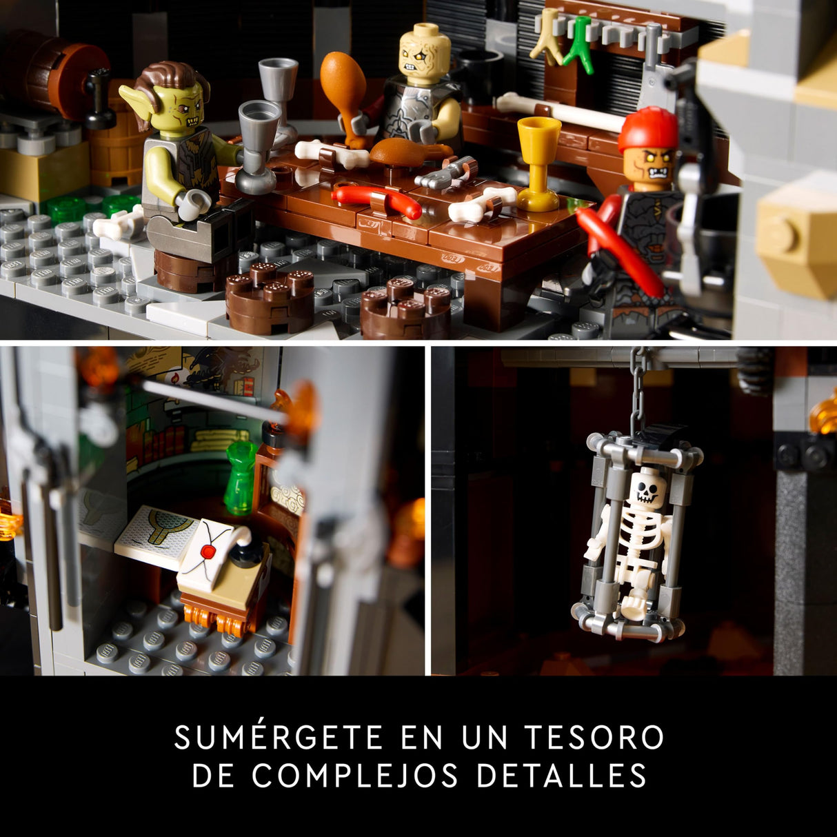 LEGO Icons El Señor de los Anillos: Barad-dûr Maqueta para Adultos Fortaleza de ESDLA, Minifiguras de Personajes Inc. Sauron, Gothmog, Orcos, Frodo, Sam y Gollum, Regalo para Hombres y Mujeres 10333