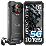 DOOGEE S200 X 5G - Teléfono móvil para Exteriores Android 16 con Auriculares, 48 GB + 512 GB (2 TB) para Exteriores, 10100 mAh, 6,72 Pulgadas FHD+ 120 Hz, 100 MP + 1,32 Pulgadas AMOLED Pantalla