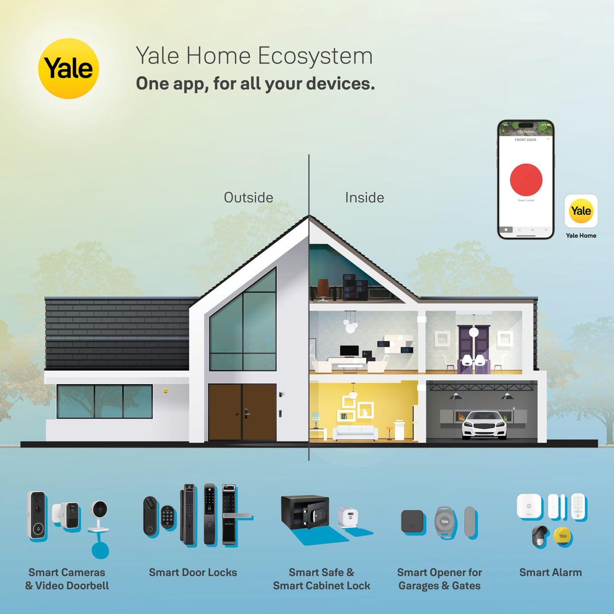 Yale Linus Smart Lock L2 - Negro - 05/103210/MB | Acceso sin llave | Instalación DIY | Bloqueo/desbloqueo remoto | Llaves virtuales| Alertas en tiempo real
