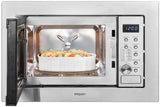 Exquisit® Microondas Combi de Encastre, 20L, 800W, Grill 1000W, Acabado en Acero Inoxidable, 8 Programas Automáticos, Display Digital, Plato 27Cm, Medidas 38,6x59,5x37,5 Cm.